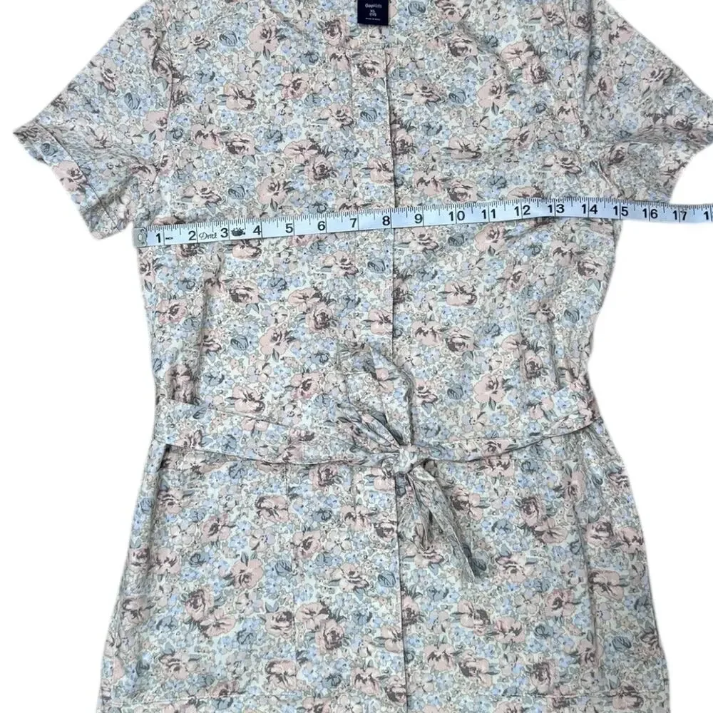 GAP Kids Floral Tie-Belt Dress with Button Front - Size Girls XL